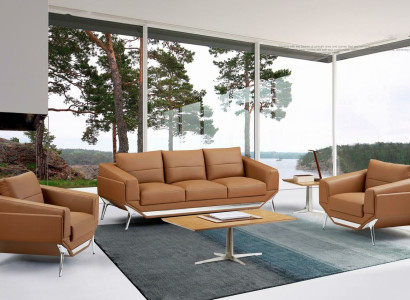 Sofagarnitur 311 Sitzer Set Design Sofas Polster Couchen Kunstleder Relax